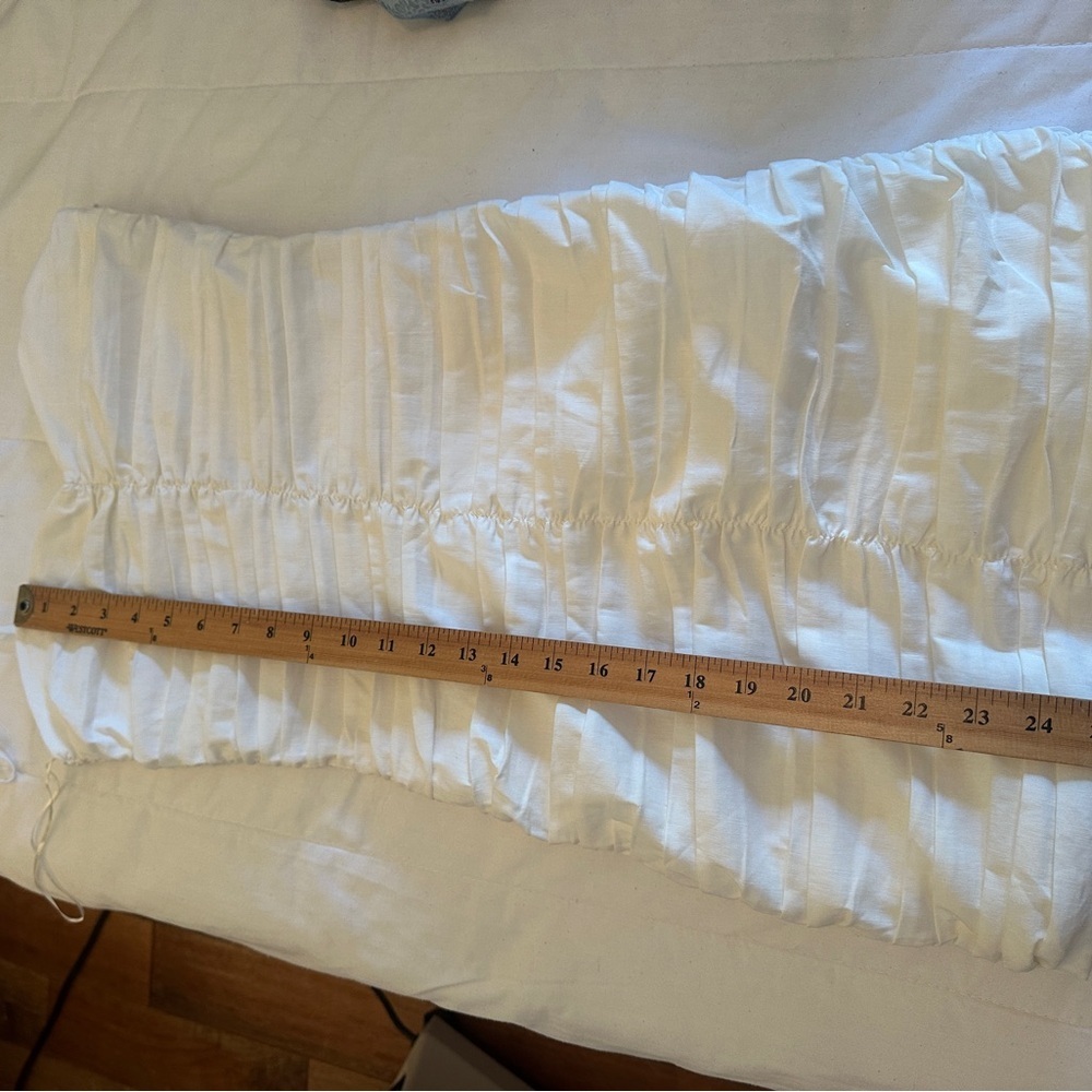 XS White Zara linen blend mini dress, bachelorette party dress - Picture 8 of 14